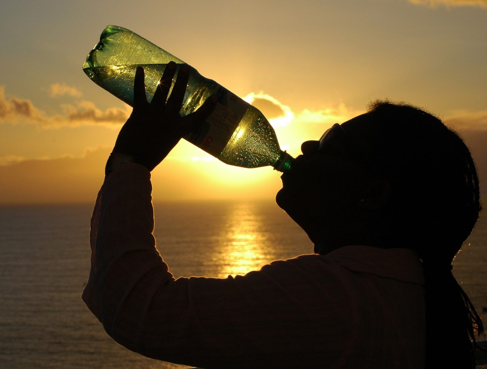 Drinking solar treated water